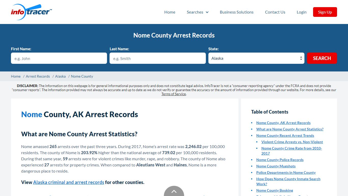 Nome County, AK Arrests, Mugshots & Jail Inmate Records - InfoTracer